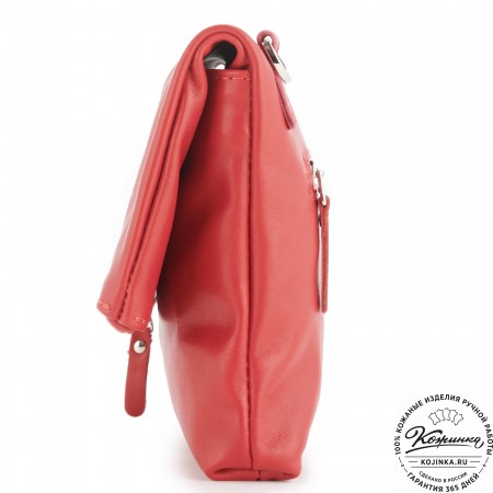 Кожаный клатч "Молли" (красный)